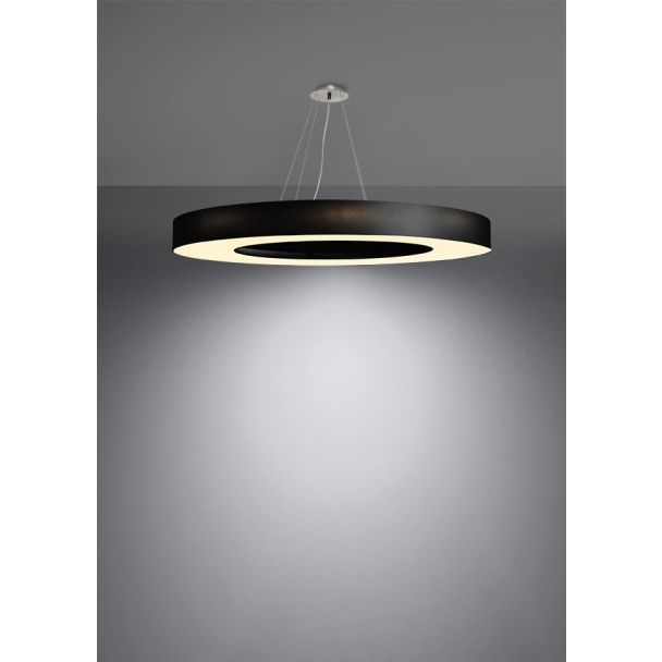 WYPRZEDAŻ SOLLUX SL.0798 Żyrandol SATURNO SLIM 90 czarny