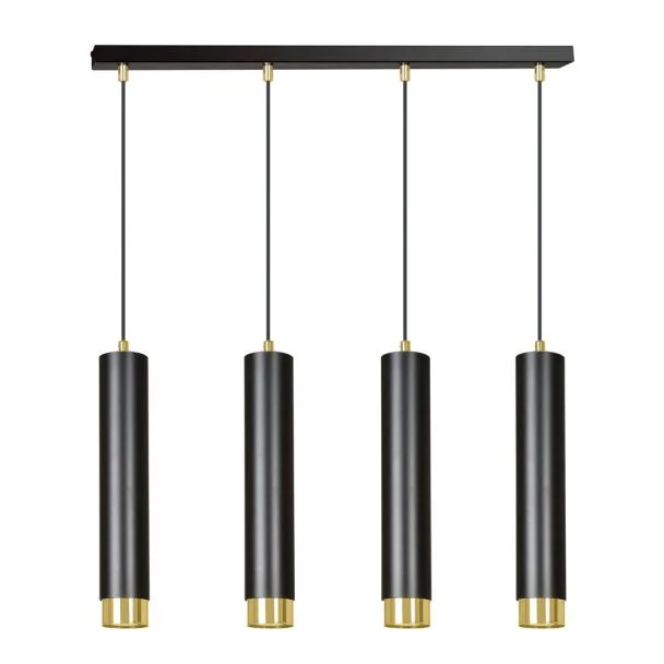 EMIBIG 644/4 LAMPA WISZĄCA KIBO 4 BL/GOLD