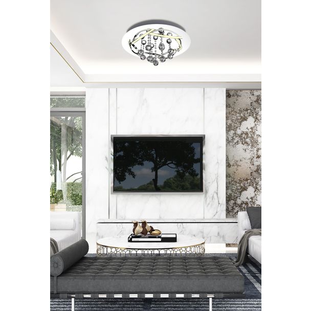 CANDELLUX A0016-160 KORFU LAMPA SUFITOWA PLAFON 50 30W LED CHROMOWY 4000K APETI