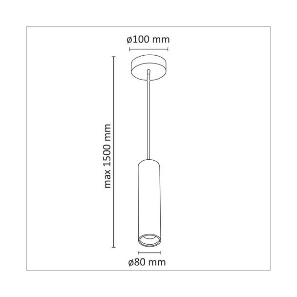 POLUX 307576 Lampa wisząca LATI-1 GU10