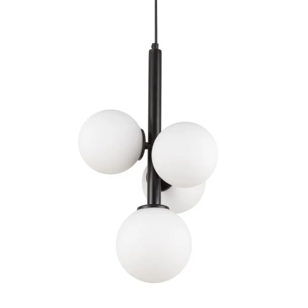 SIGMA 33487 Perla 4 lampa wisząca czarny,biały