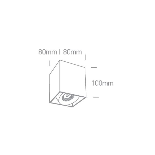 ONE LIGHT 12108XA/W/W Samarina biały cylinder COB LED 3000K