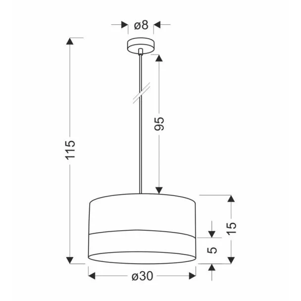 CANDELLUX 31-21625 PORTO LAMPA WISZĄCA BIAŁY 1X60W E27 ABAŻUR BIAŁY+ORZECHOWY