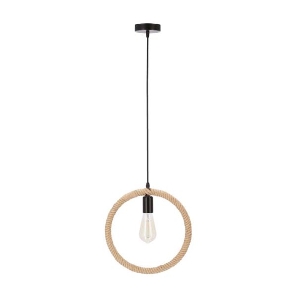 CANDELLUX 31-28754 Kolo lampa wisząca czarny+beżowy 1x40W E27