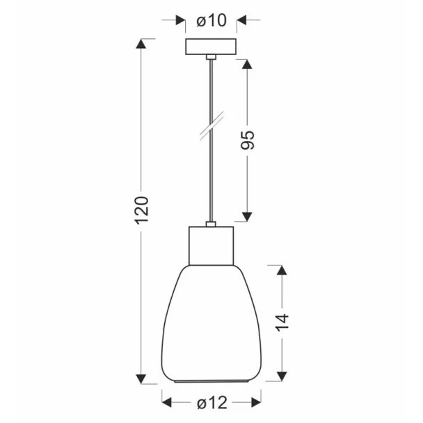 CANDELLUX 31-35066 MOLDO lampa wisząca czarny 1x40W E27 klosz bezbarwny