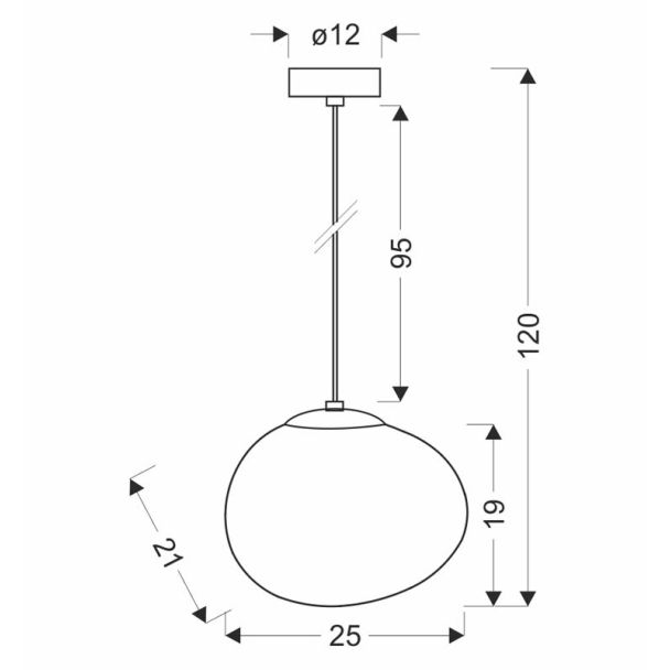 CANDELLUX STUDIO 31-35134 lampa wisząca STONES 25 cm
