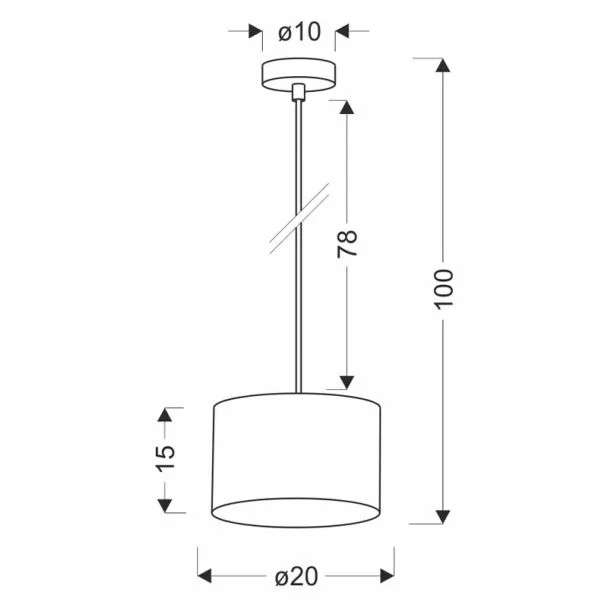 CANDELLUX 31-37718 PANDY lampa wisząca czarny 1x40W E27 abażur szary+złoty