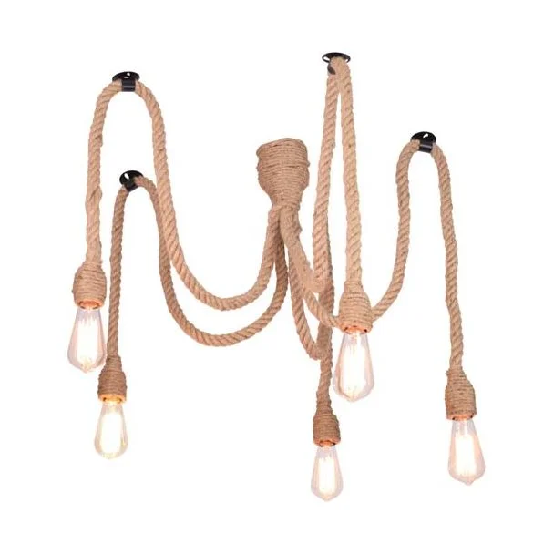 POLUX 312921 Lampa wisząca ROPE PAJĄCZEK E27x5