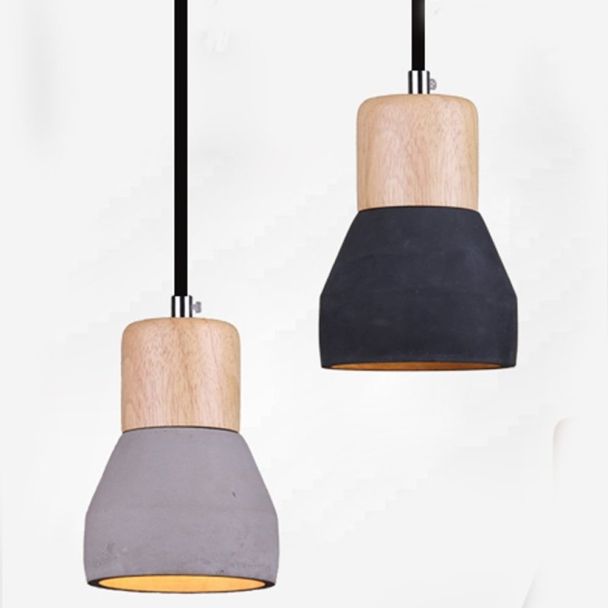 Step into Design ST-5220-black Lampa wisząca CONCRETE czarny beton 12 cm