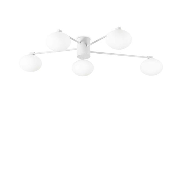 IDEAL LUX 316680 HERMES PL5 D90 BIANCO LAMPA SUFITOWA biały
