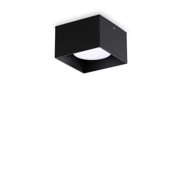 IDEAL LUX 317496 SPIKE PL1 SQUARE NERO LAMPA SUFITOWA czarny