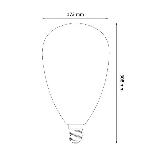 POLUX 317810 Żarówka dekoracyjna DecoVintage Led Filament S173 Smoke E27 4W 50lm Extra WW