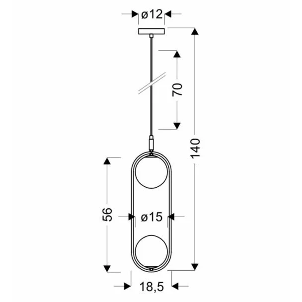 CANDELLUX 32-26279 Cordel lampa wisząca złoty szczotkowany 2x28W G9 klosz biały