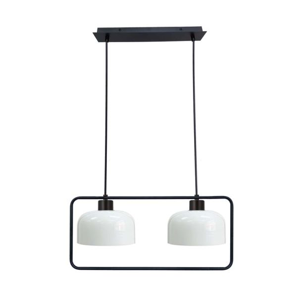 CANDELLUX 32-26811 Zodiac lampa wisząca czarny 2x40W E27 klosz biały