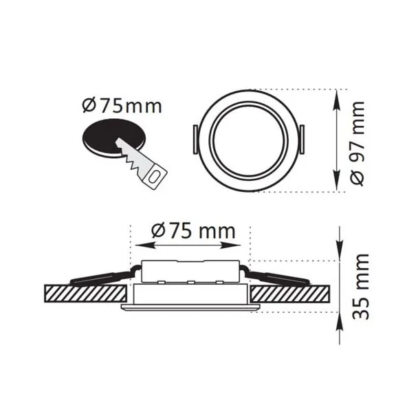POLUX 321183 Oprawa podtynkowa LED ZOE SREBRNA 4000K