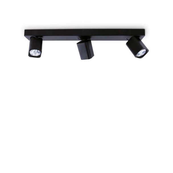 IDEAL LUX 321516 RUDY PL3 SQUARE NERO LAMPA SUFITOWA czarny