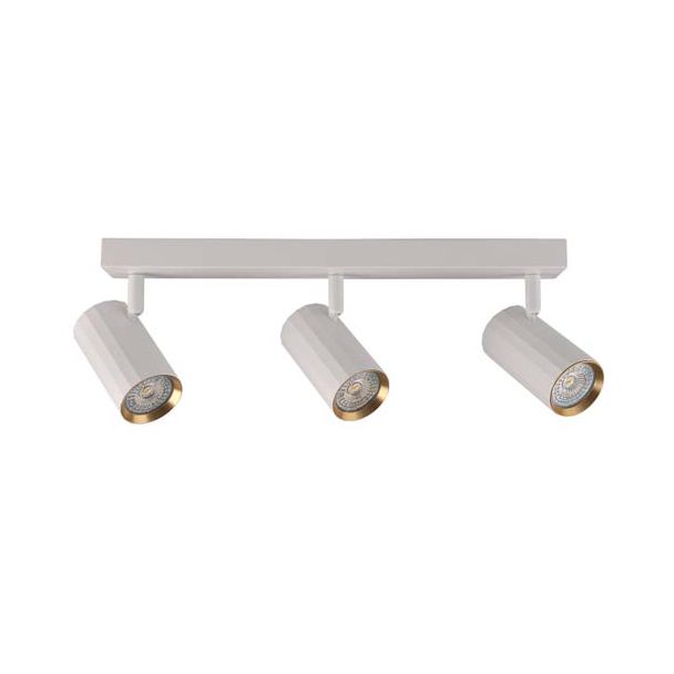POLUX 323491 Lampa ścienno-sufitowa NICEA 3 biało-złota GU10
