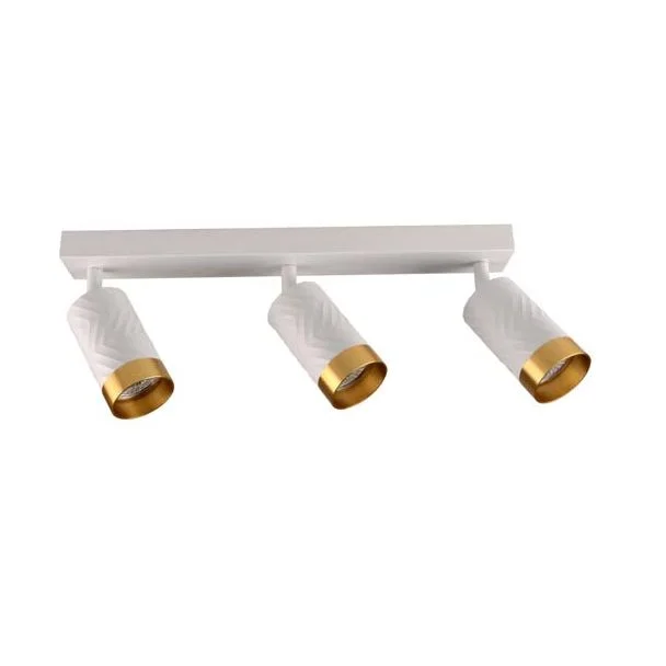 POLUX 323613 Lampa ścienno-sufitowa ARRAS 3 biało-złota GU10