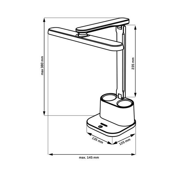 POLUX 325020 Lampa biurkowa LED BARI czarna 4000K