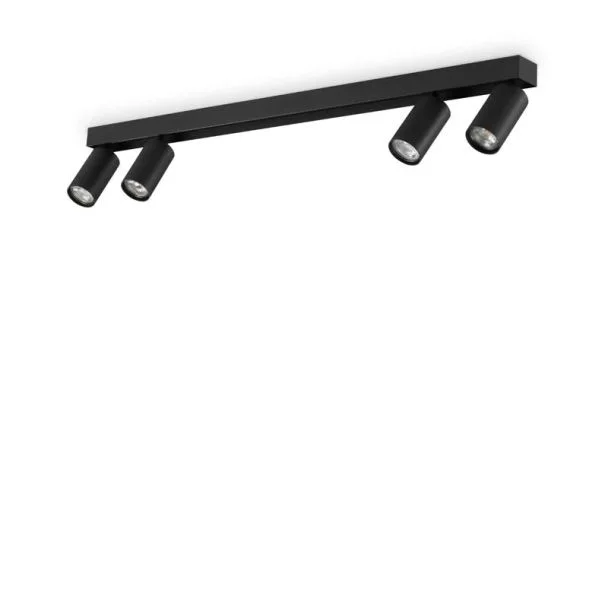 IDEAL LUX 328195 PROFILO PL4 NERO LAMPA SUFITOWA czarny