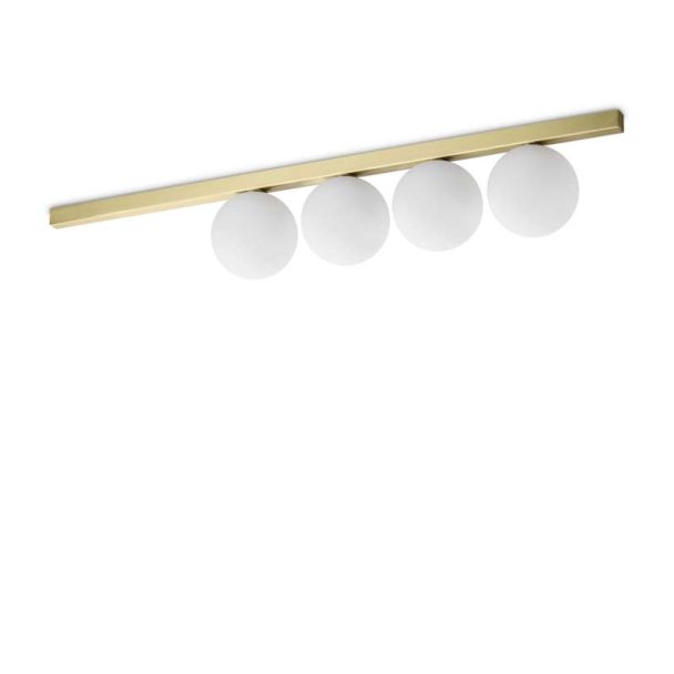 IDEAL LUX 328461 BINOMIO PL4 OTTONE LAMPA SUFITOWA mosiądz
