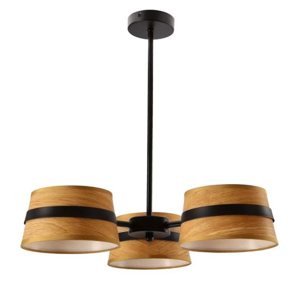 CANDELLUX 33-38296 Demy lampa sufitowa czarny 3x40W E14 abażur żółty