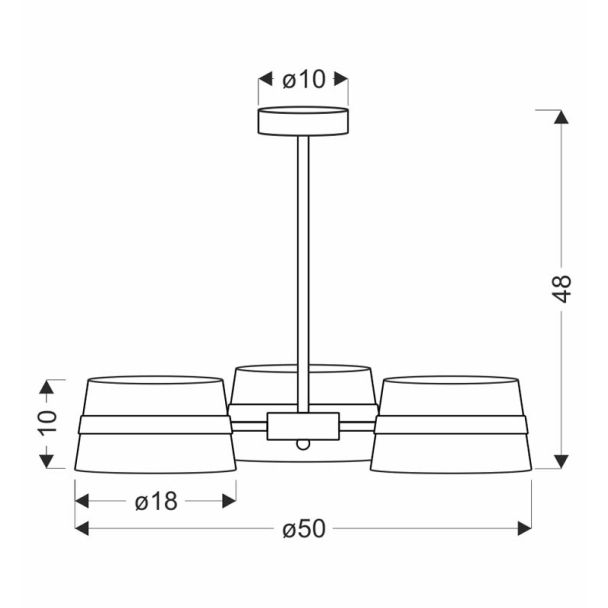 CANDELLUX 33-38296 Demy lampa sufitowa czarny 3x40W E14 abażur żółty