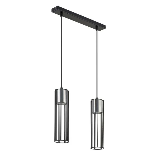 SIGMA 33451 FOBIA 2 lampa wisząca prosty czarny/srebrny