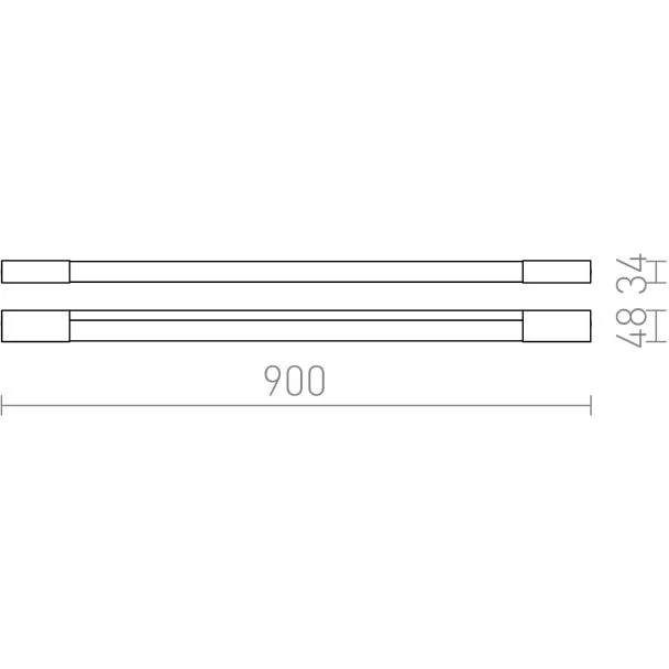 RENDL R12640 AMENITY 90 ścienna chrom 230V LED 11W IP44 3000K