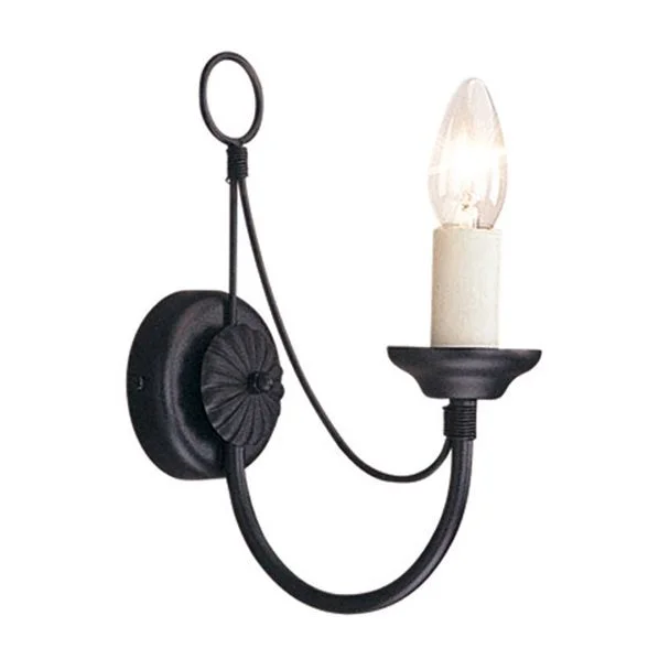 ELSTEAD CARISBROOKE CB1 BLACK 1Lt Wall Light