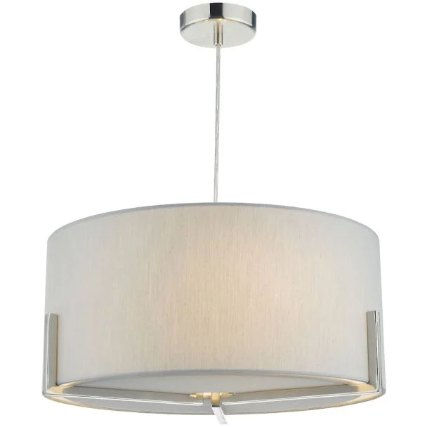 DAR SAN0339 SANTINO 3LT PENDANT GREY SAT CHR