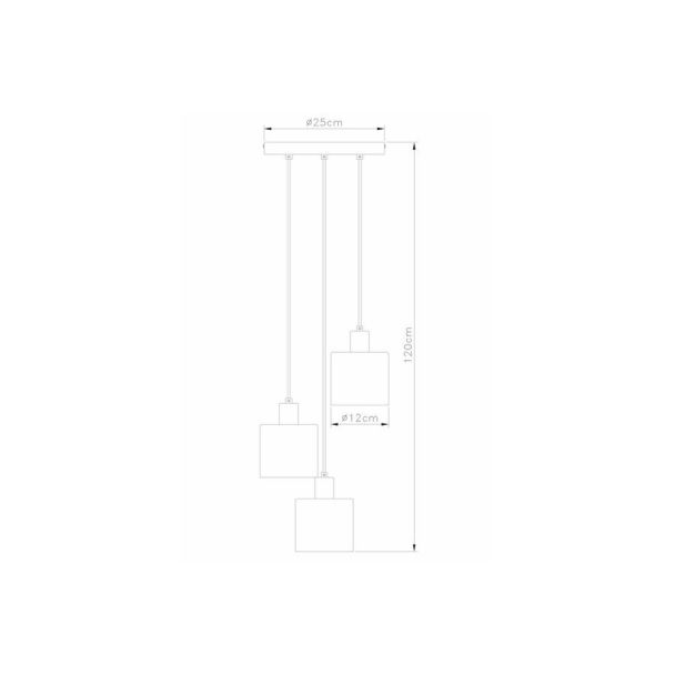 REALITY 338803-36 Elmo lampa wisząca 3 płomienna zota