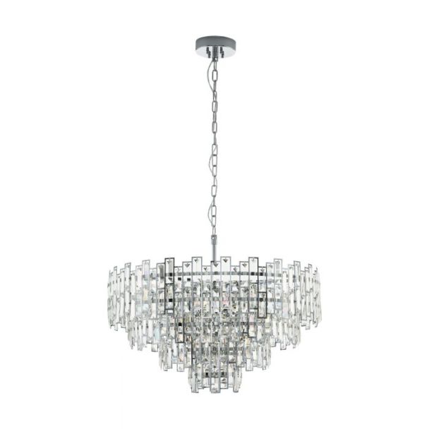EGLO 39627 LAMPA CALMEILLES 1 OPRAWA WISZĄCA HL/10 Ø780 CHROM/KRISTALL CALMEILLES 1