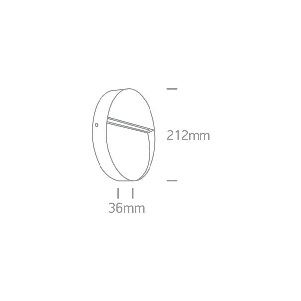 ONE LIGHT 67360/W/W Platonas 2 biały kinkiet LED 3000K 9W IP54