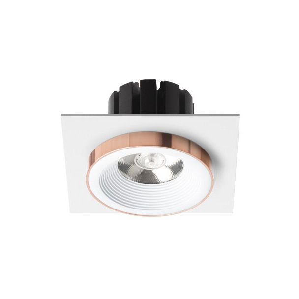 RENDL R13250 SHARM SQ I wpuszczana biała miedź 230V LED 10W 24° 3000K