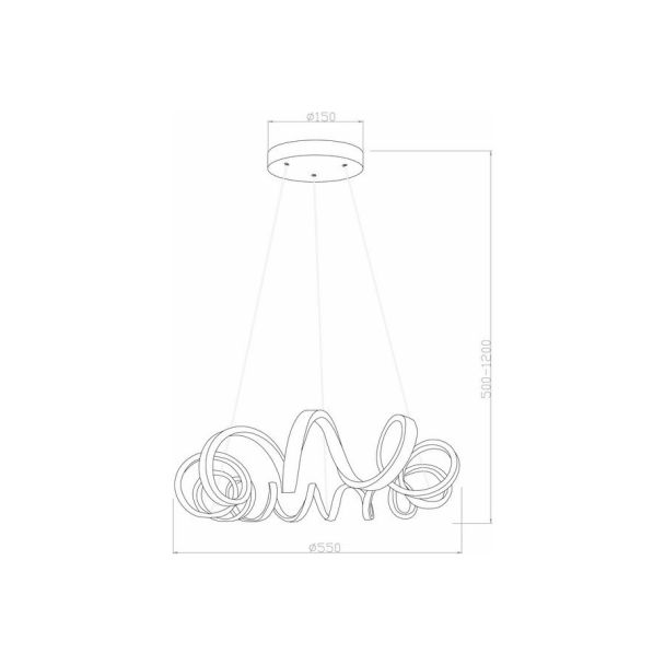 Reality 340201-09 Lopp - lampa wisząca Led złoty mat z pilotem i ściemniaczem