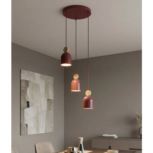 EMIBIG 1695/3PREM MESI 3PREM BURGUNDY LAMPA WISZĄCA