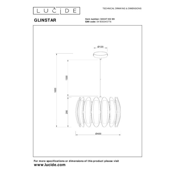 LUCIDE GLINSTAR 34447/40/99 lampa wisząca