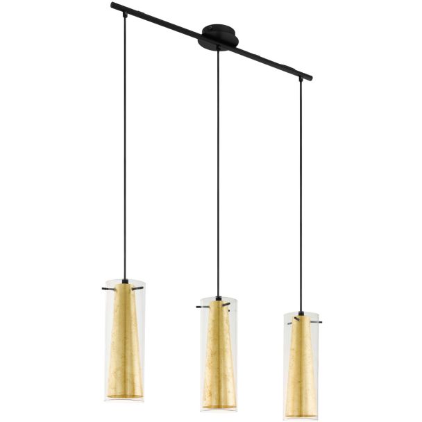 EGLO 97652 HL/3 E27 SW/KLAR-GOLD PINTO GOLD