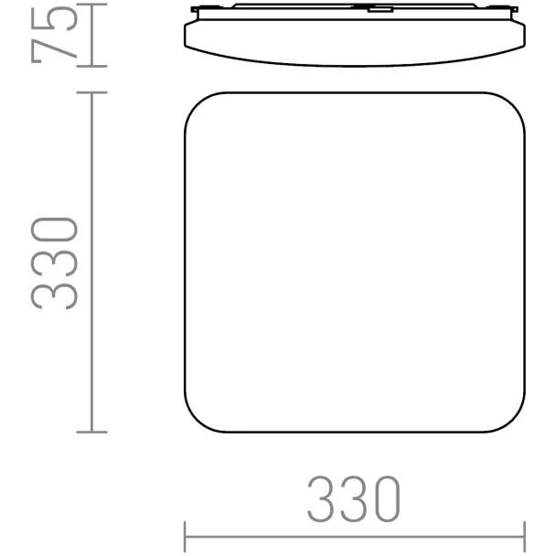 RENDL R12440 SEMPRE SQ 33 sufitowa z czujnikiem mleczny akryl 230V LED 24W 3000K