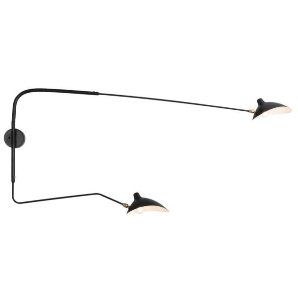 Step into Design W8702 Lampa ścienna CRANE-2W czarna 175 cm