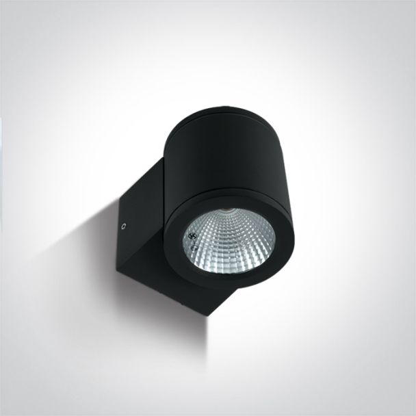 ONE LIGHT 67138E/B/W Mavrogeia czarny zewnętrzny cylinder ścienny 3000K 6W IP54