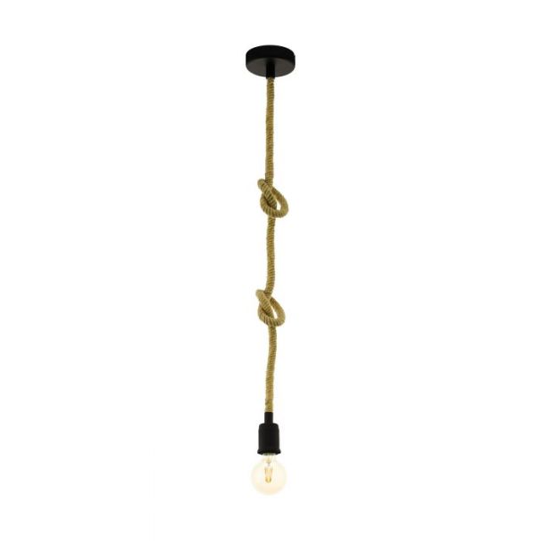 EGLO 43256 LAMPA RAMPSIDE OPRAWA WISZĄCA HL/1 E27 SCHWARZ/SEIL RAMPSIDE