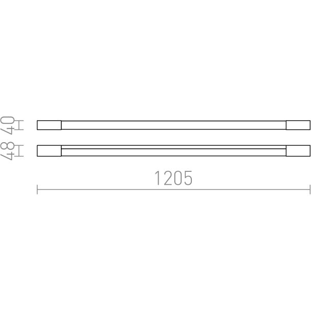 RENDL R12409 MIRANDA 120 ścienna chrom 230V LED 14W IP44 3000K