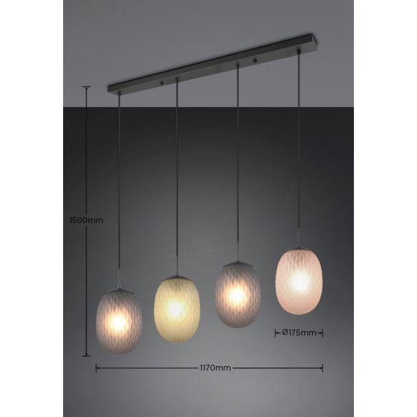 TRIO FACETTE 364200417 lampa wisząca