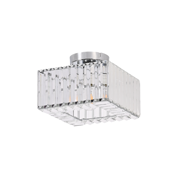 LIGHT PRESTIGE LP-2910/1C CH square Kwadratowy plafon Vetro chrom 1xE27