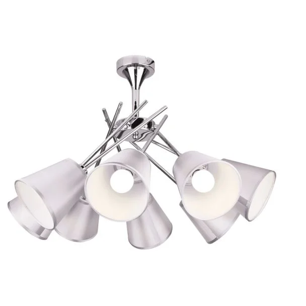 CANDELLUX 38-70647 VOX LAMPA WISZĄCA 8X40W E14 CHROM Z ABAŻUREM