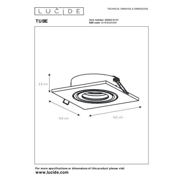 LUCIDE TUBE 22955/01/31 LAMPA SUFITOWA - OCZKA