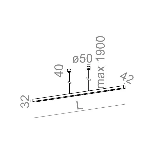 AQFORM 50282 LENS LINE section LED zwieszany