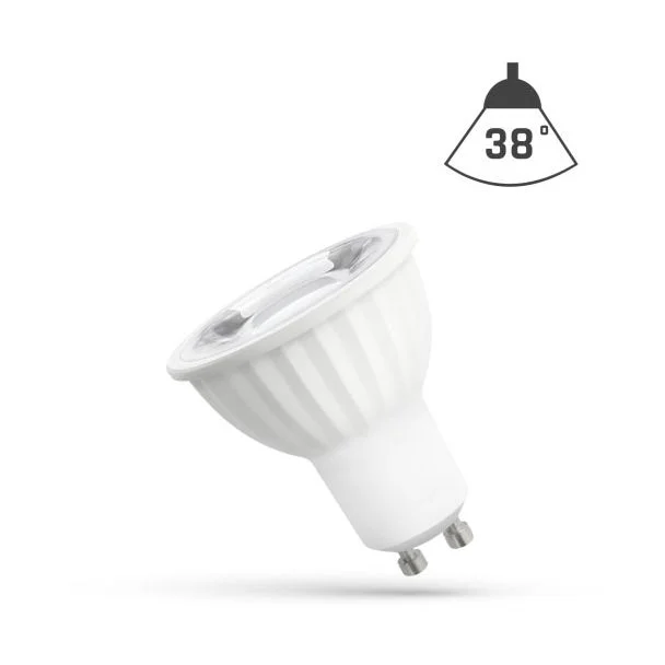 SPECTRUMLED 14091 Żarówka LED GU10 230V 4W SMD 45st CW z soczewką SPECTRUM